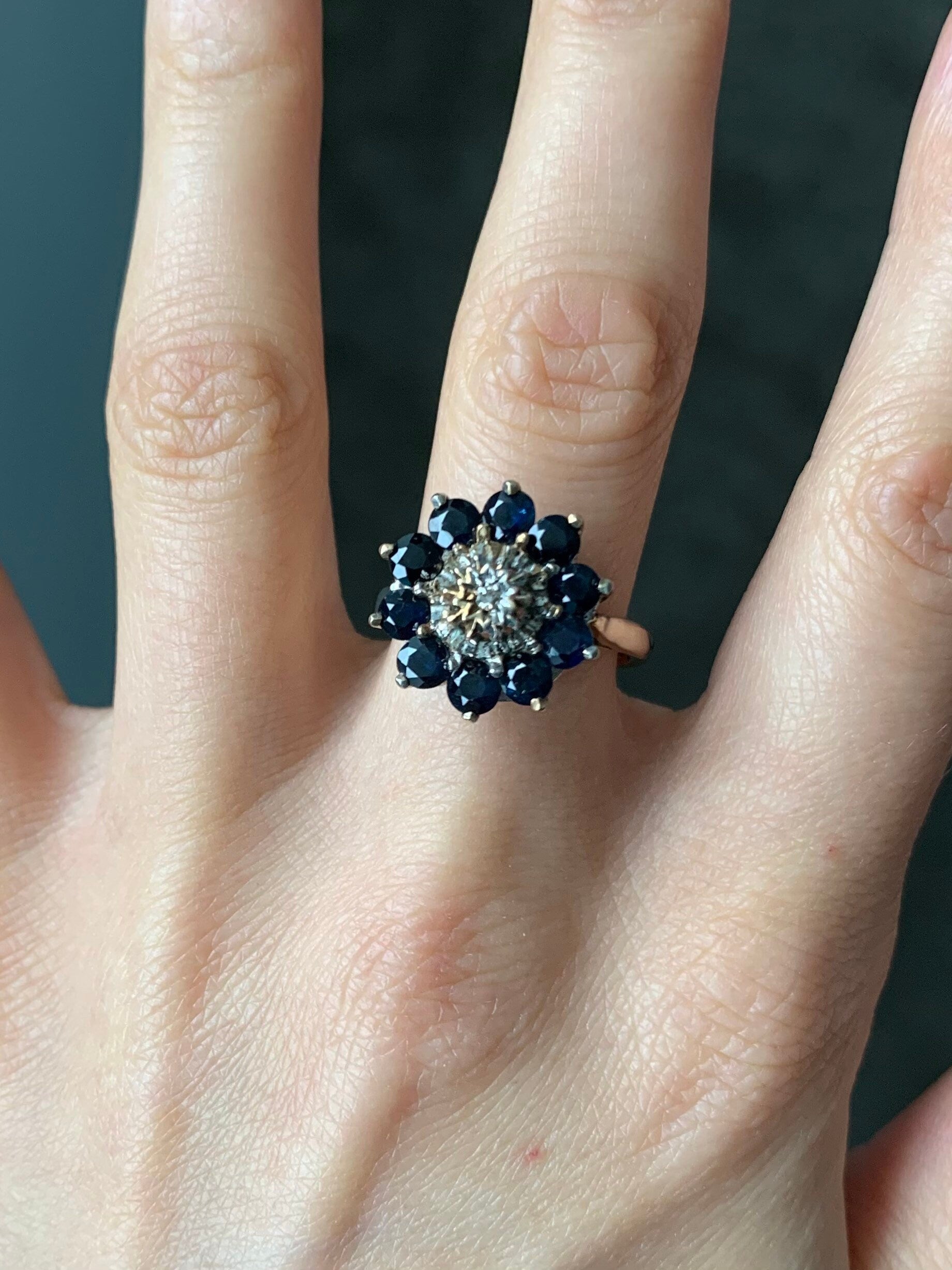 خاتم كلاسيكي من الياقوت بوزن 1.5 قيراط تقريبًا و0.015 قيراط من الألماس عيار 9 قيراط، هدية عيد ميلاد لذكرى الخطوبة، مقاس المملكة المتحدة M، الولايات المتحدة 6 1/4