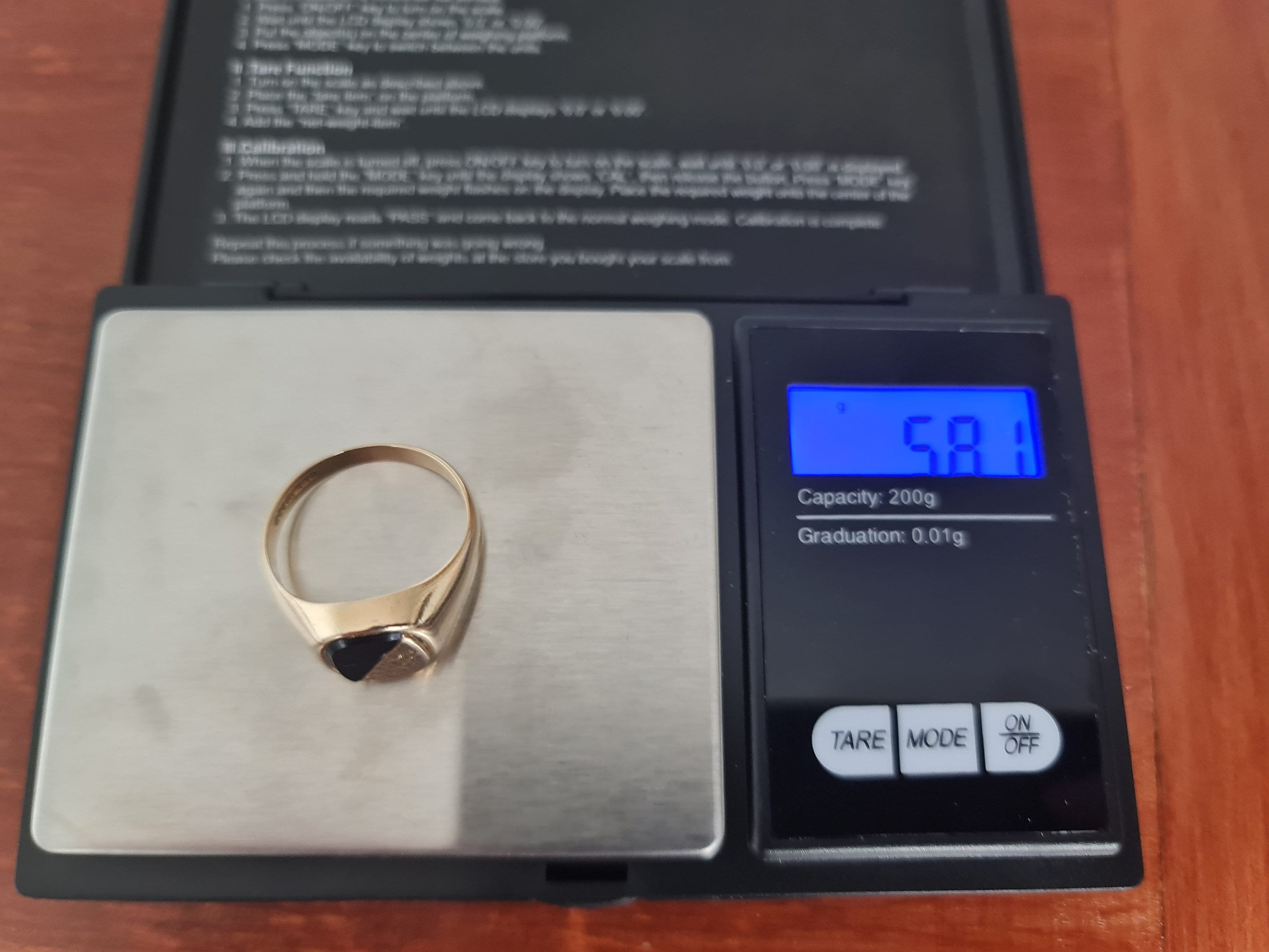 خاتم من الذهب عيار 9 قيراط مقاس Y