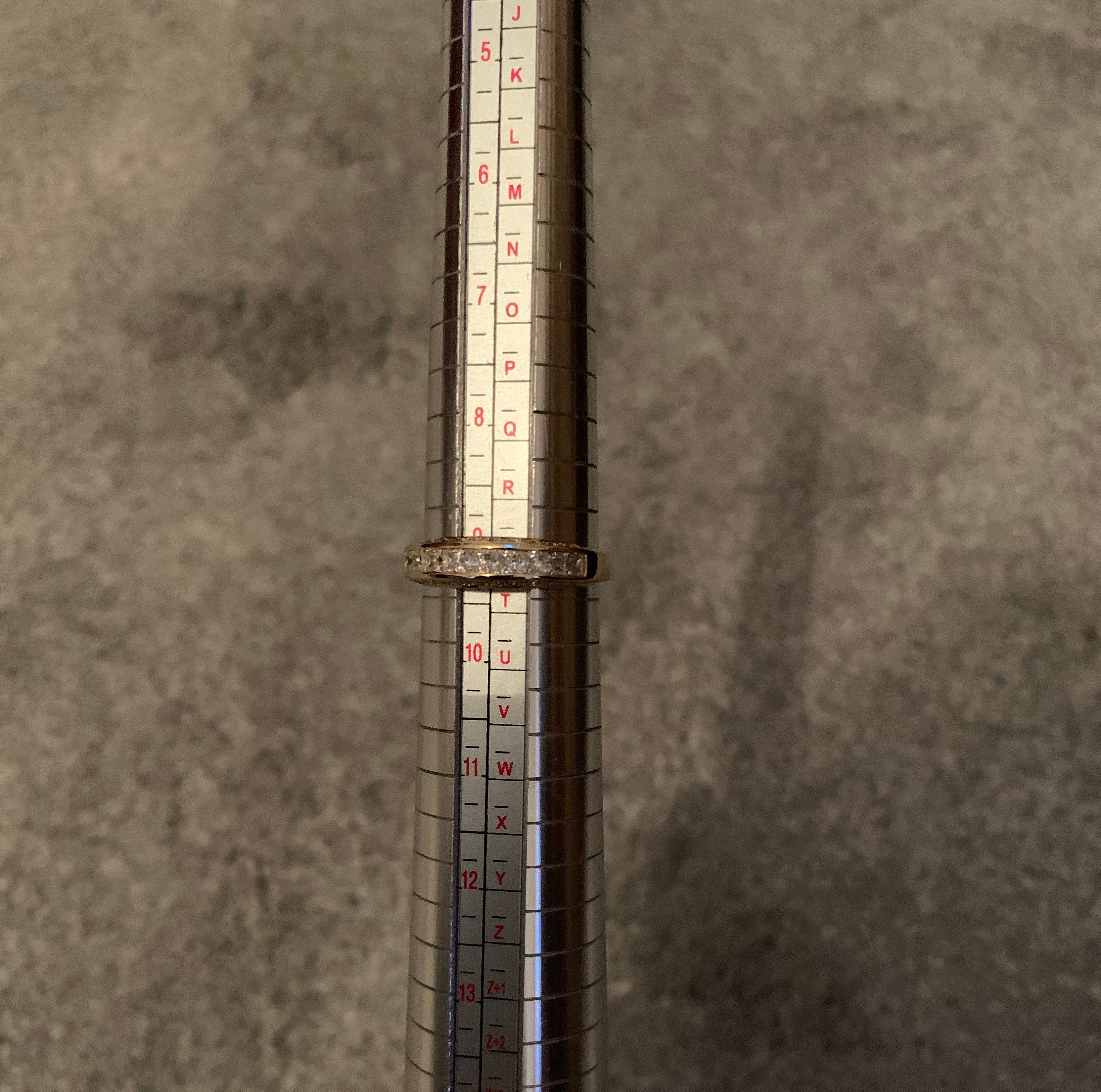 خاتم خطوبة من الذهب عيار 14 قيراط مكعب زركونيا، خاتم زفاف، خاتم الذكرى السنوية، هدية عيد ميلاد لها، مقاس المملكة المتحدة S، الولايات المتحدة 9 1/4