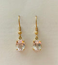Vintage 9k Gold Brazilian Kunzite Dangle Earrings