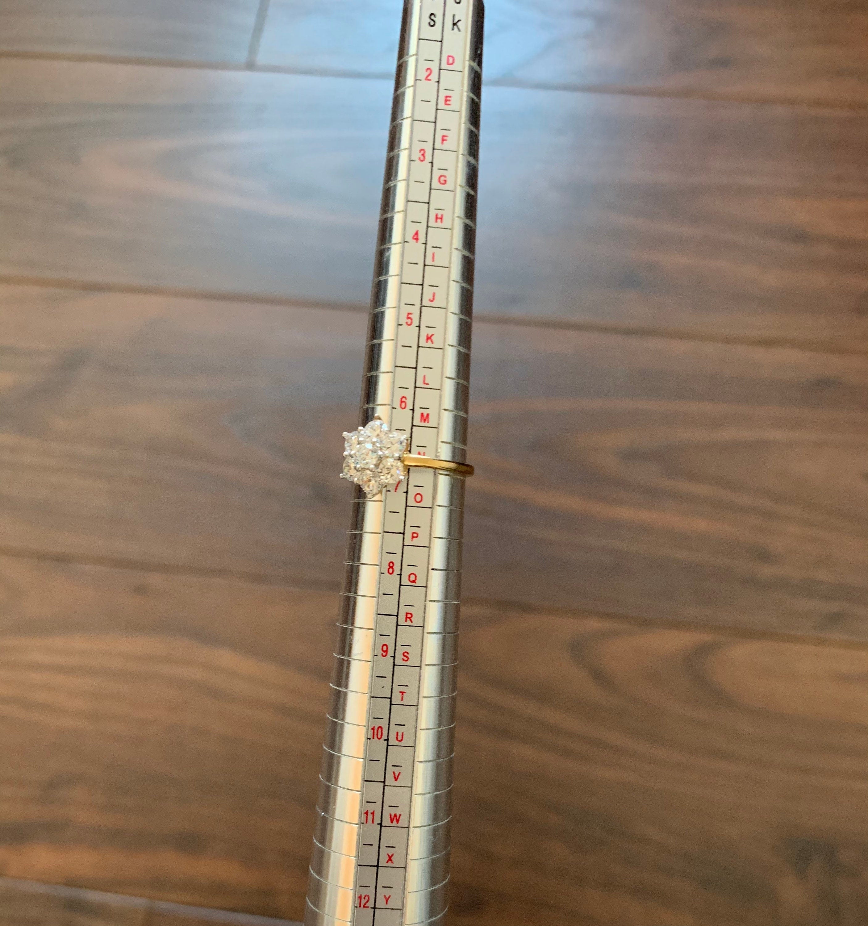 خاتم ذهب عيار 9 قيراط من الألماس (CZ) عيار 1.19 قيراط، هدية لعيد ميلاد الذكرى السنوية لحفل الزفاف والخطوبة لها