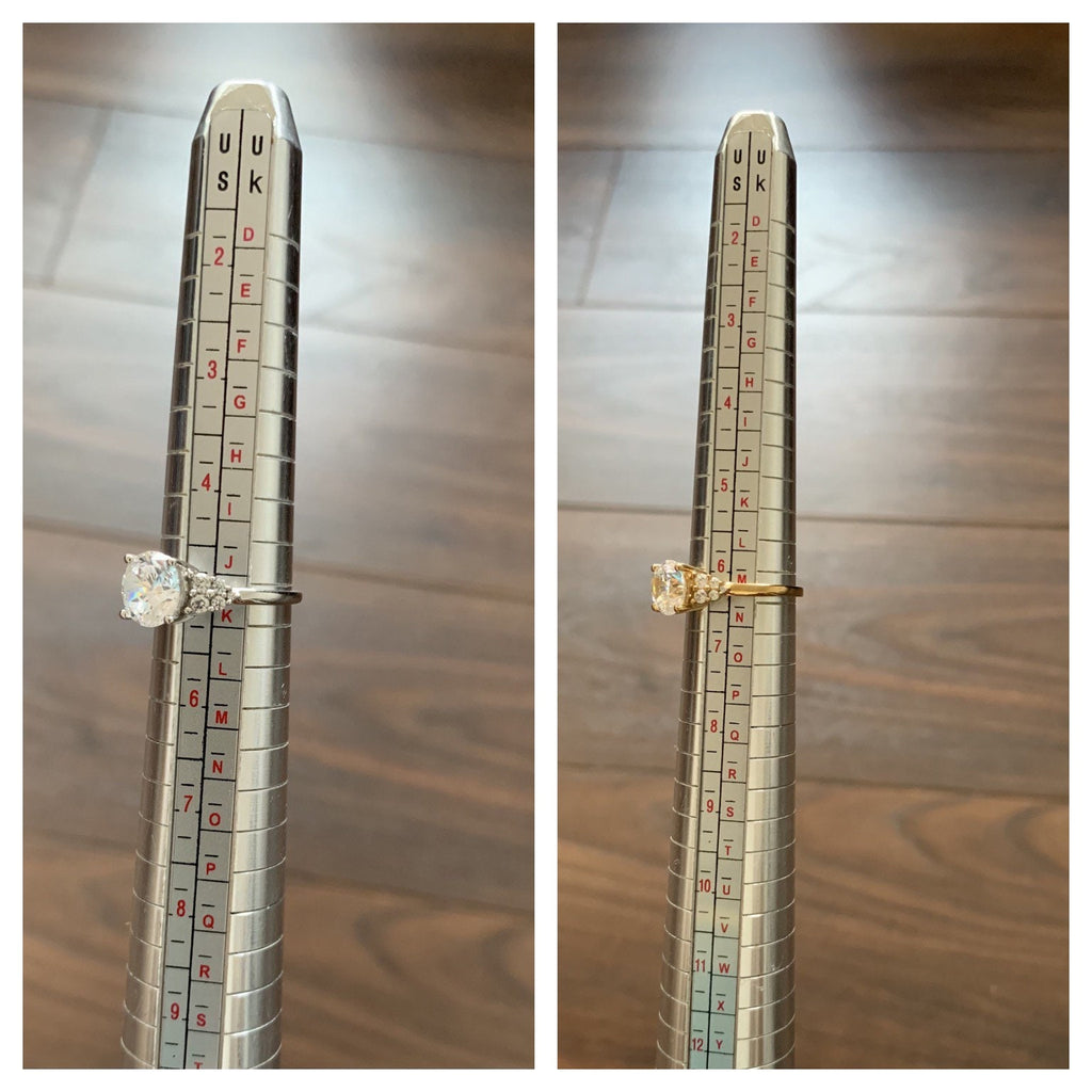 Approx. 2ct CZ Diamond 9k Gold Engagement Ring,Anniversary Bridal Wedding Gift,Birthday Gift For Her