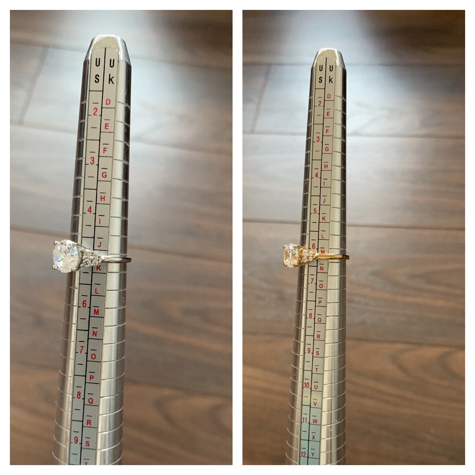 Approx. 2ct CZ Diamond 9k Gold Engagement Ring,Anniversary Bridal Wedding Gift,Birthday Gift For Her