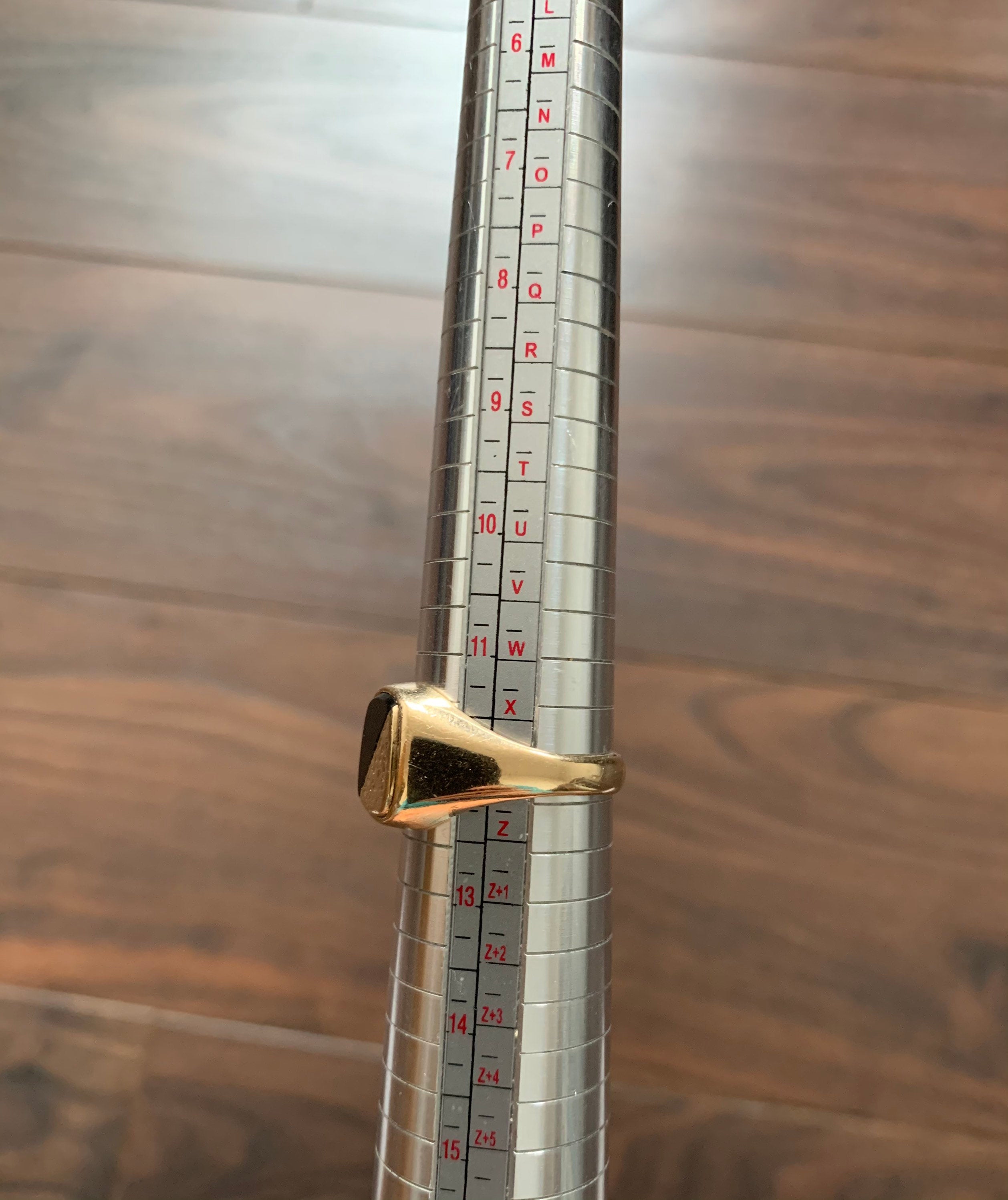 Anillo De Sello De Oro De 9 Quilates Con Onyx Gent Talla Y