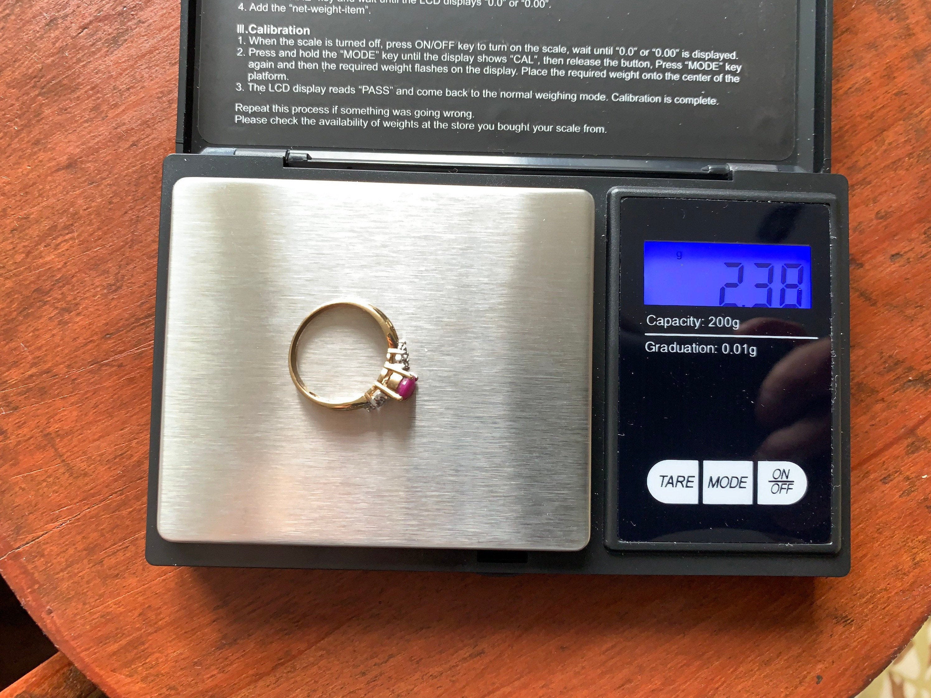 خاتم كلاسيكي من الياقوت والألماس عيار 1 قيراط مرصع بالذهب عيار 9 قيراط، مقاس المملكة المتحدة L، مقاس الولايات المتحدة 5 3/4