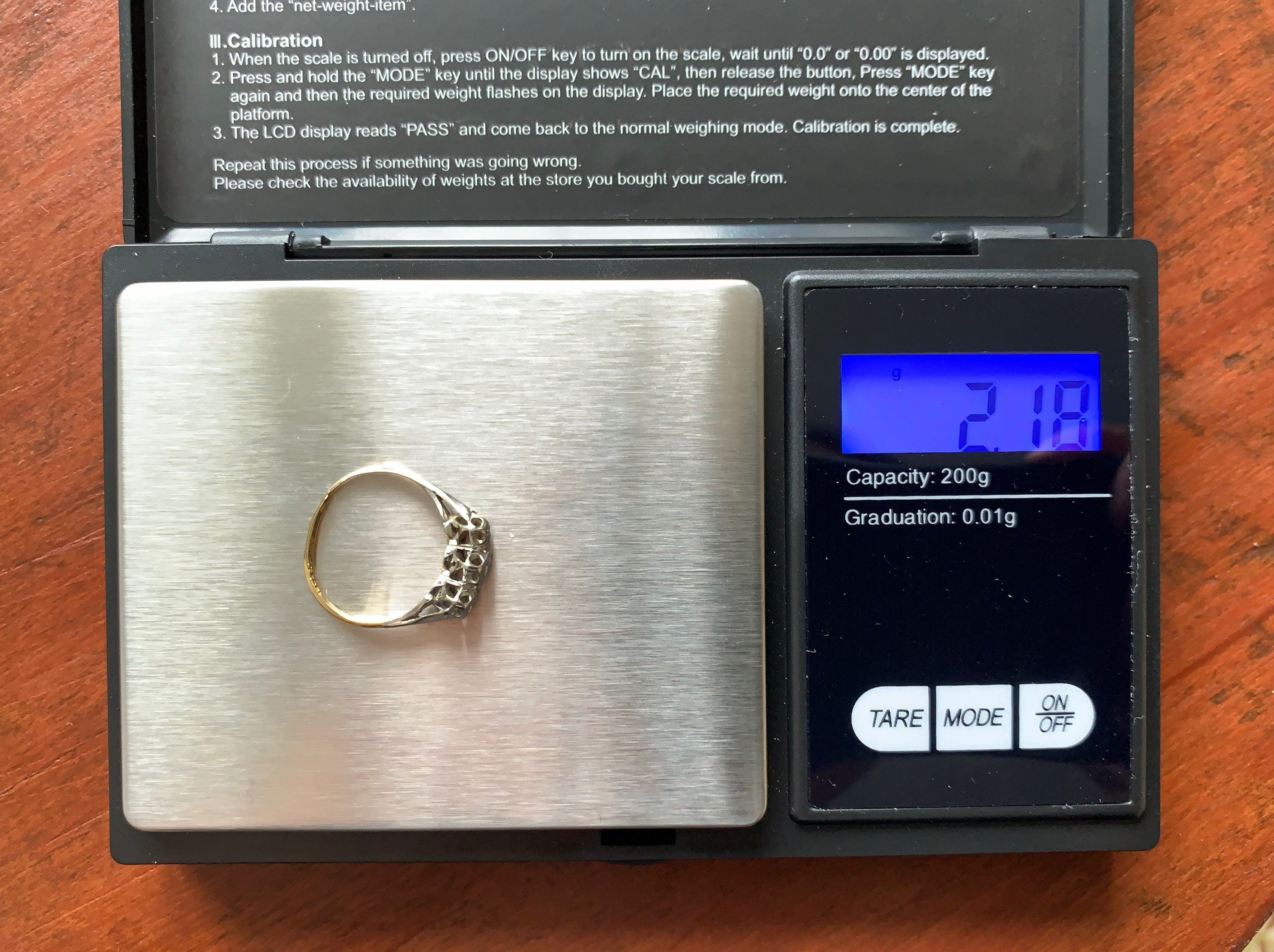 خاتم عتيق من الذهب والبلاتين عيار 18 قيراطًا مكون من 3 قلوب من الألماس، مقاس المملكة المتحدة K 1/2، مقاس الولايات المتحدة 5 1/2