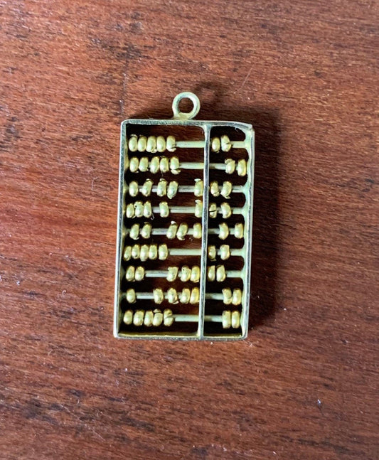 Vintage 14k Gold Avacus Charm or Pendant