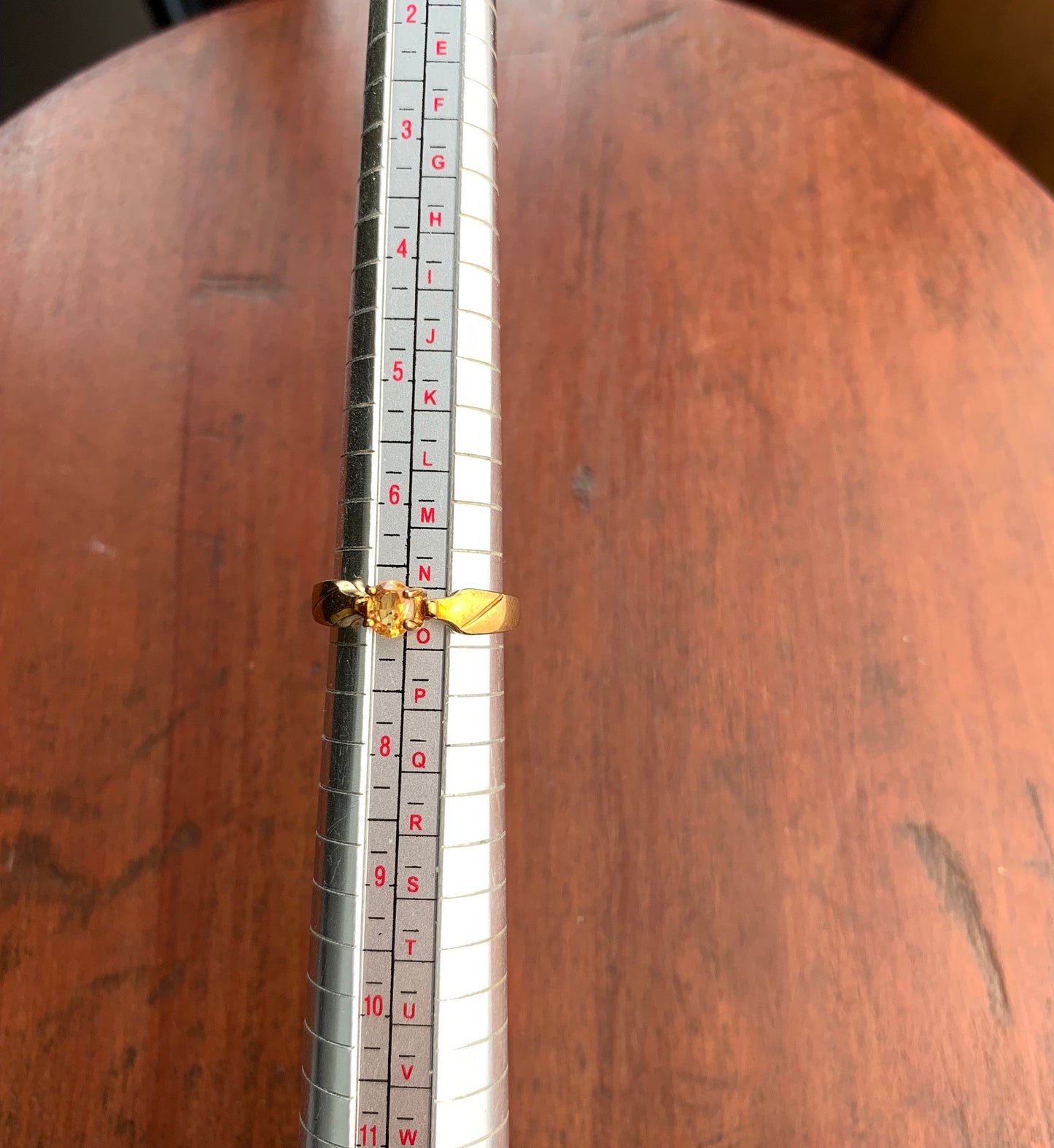 Vintage 0.4ct Yellow Sapphire 9ct Yellow Gold Ring Size N 1/2, 6 3/4