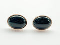 Vintage Black Onyx 9ct Gold Stud Earrings
