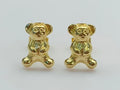 Vintage 9ct Yellow Gold Teddy Bear Stud Earrings