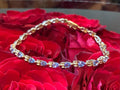 Vintage 4ct Tanzanite set in 10k Yellow Gold Bracelet, 21cm/8.26”
