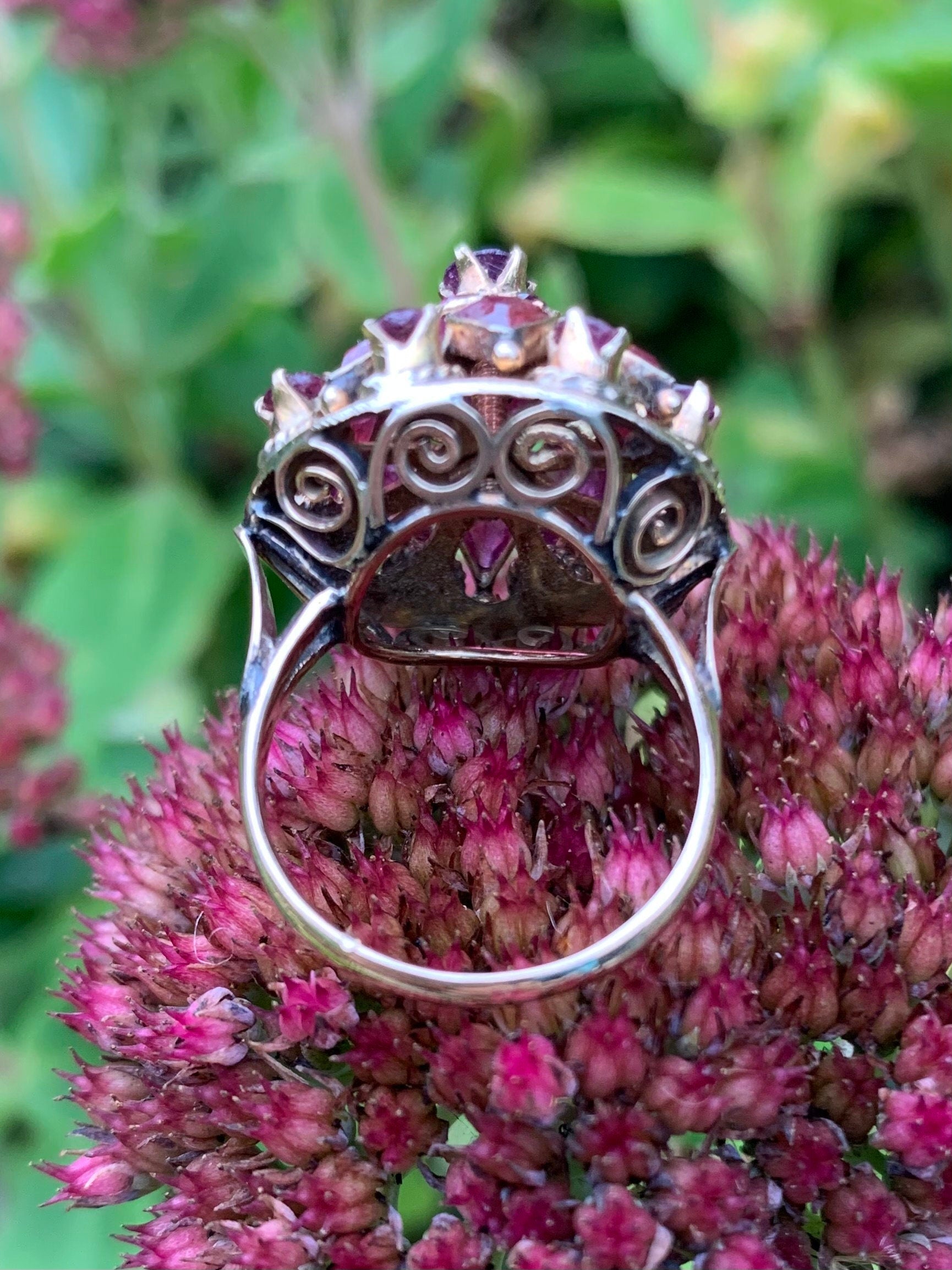 مجموعة روبي 6 قيراط مملوكة مسبقًا في خاتم حريم من الذهب عيار 14 قيراط