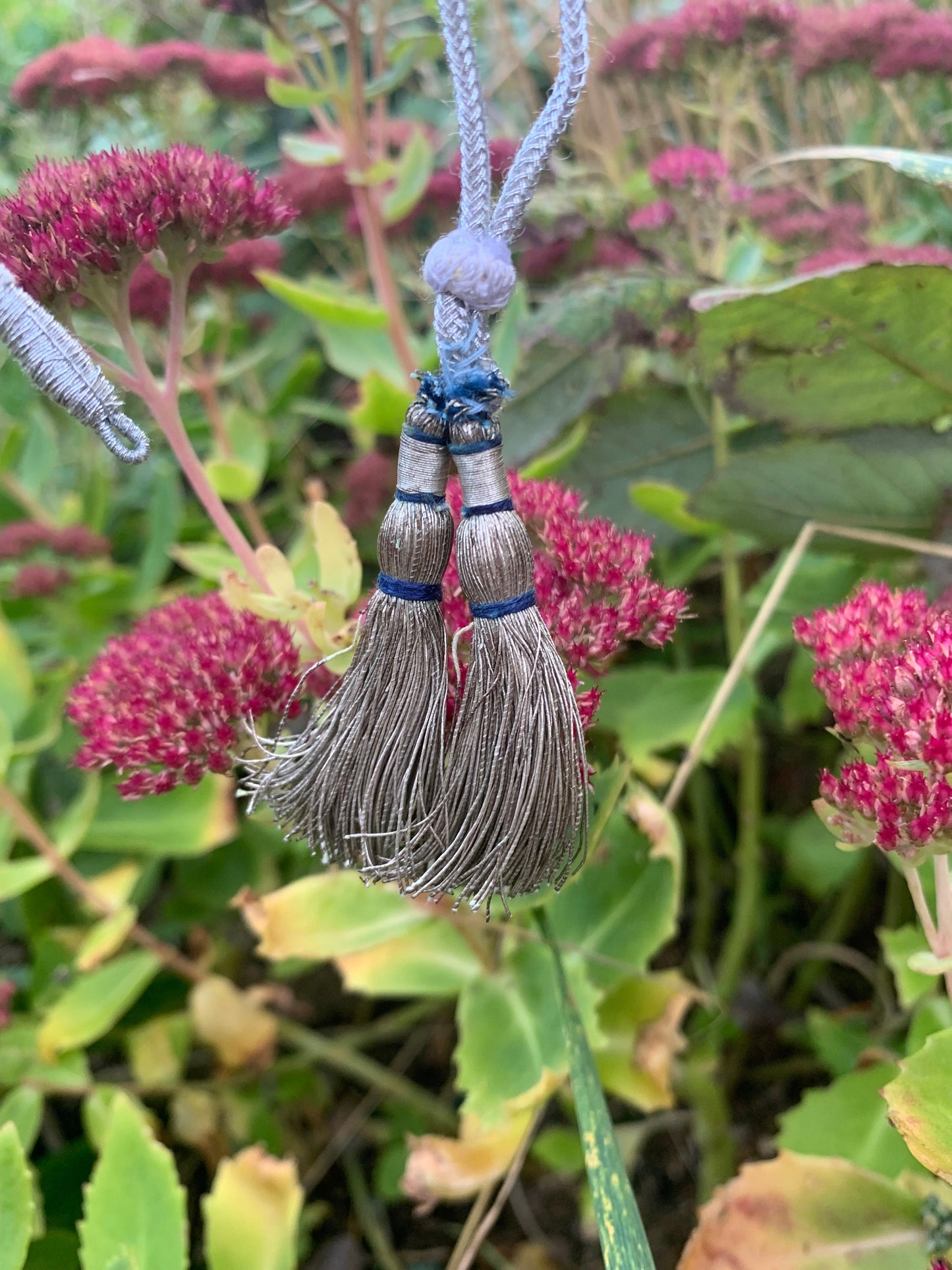 Very Rare Antique Victorian Real Silver Threaded Tassels