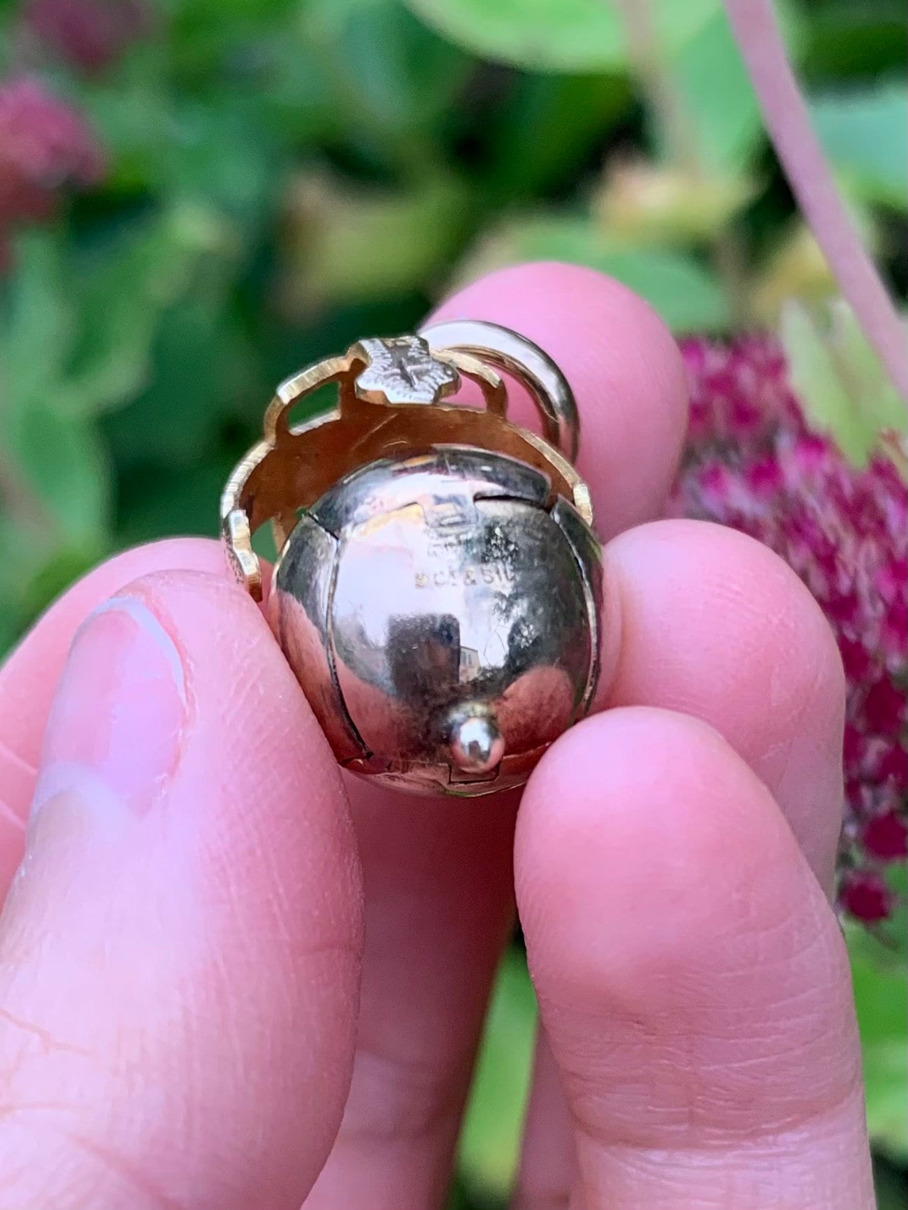 Bola Masónica Secreta Antigua de Oro de 9 Quilates