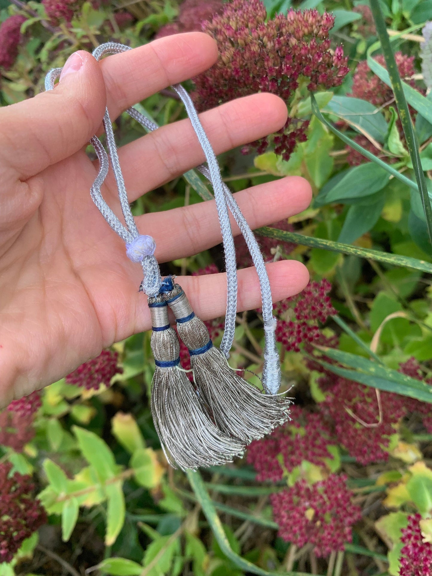 Very Rare Antique Victorian Real Silver Threaded Tassels