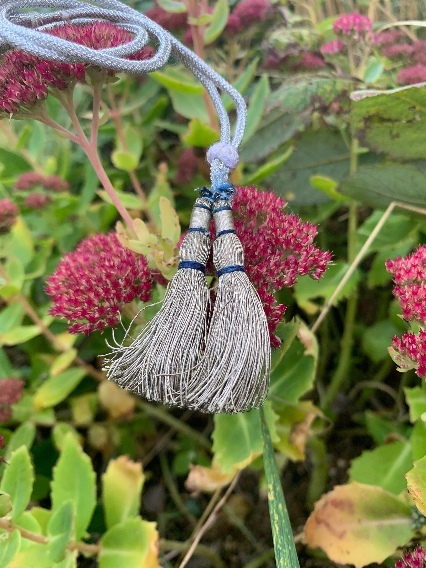 Very Rare Antique Victorian Real Silver Threaded Tassels